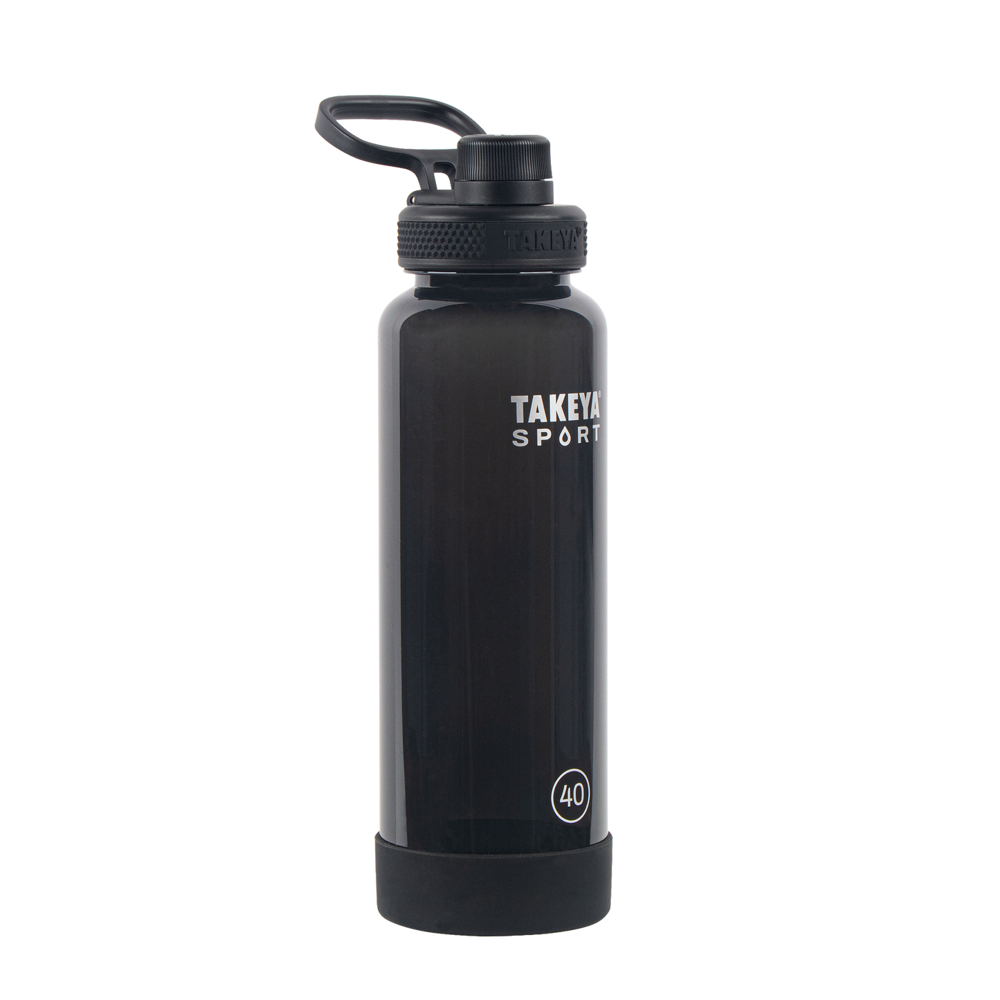 tritan-sport-water-bottle-with-spout-lid-e6 52023-TKS-Tritan-Spout-40-GrandSlamBlack-frontangle.png