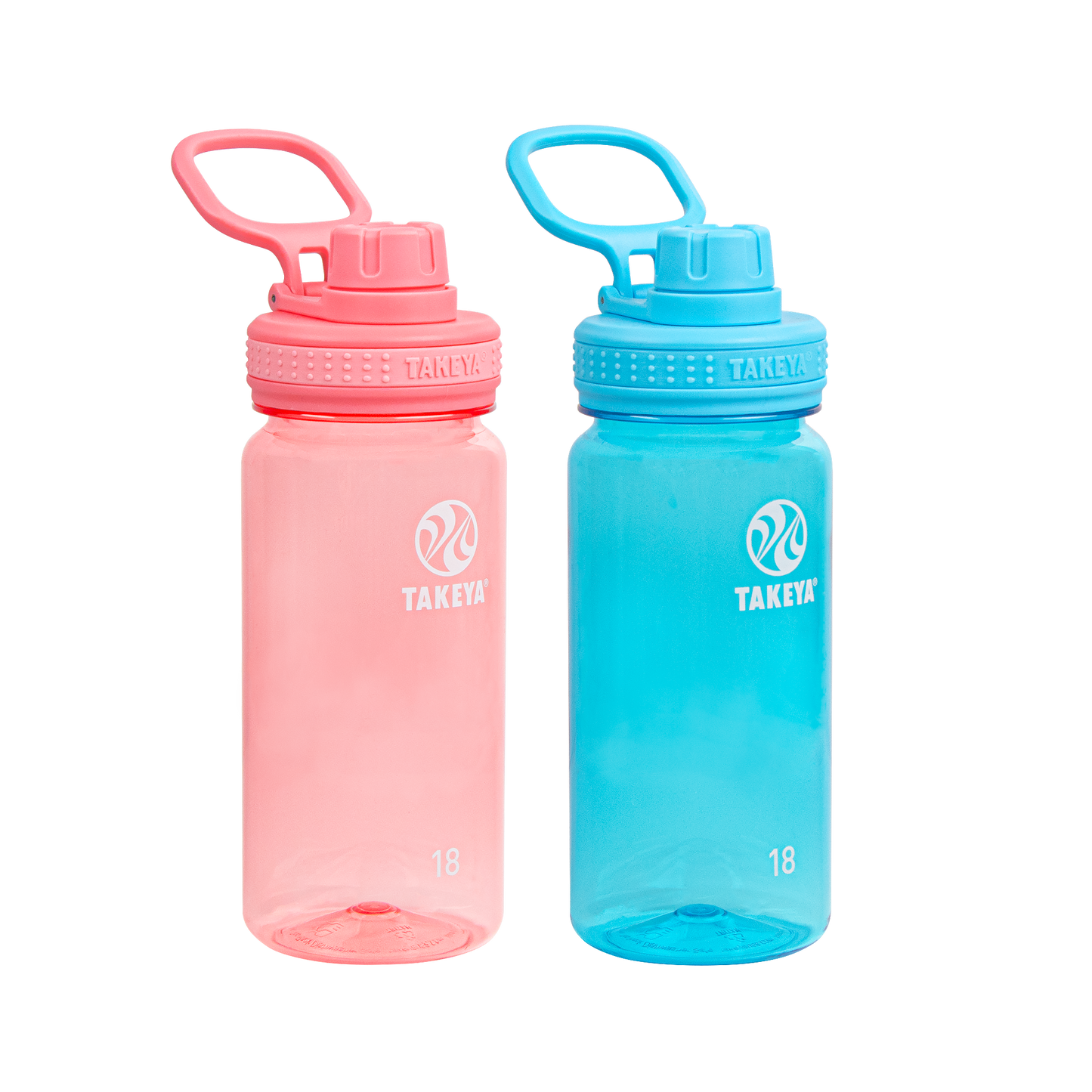 tritan-water-bottle-bundle-with-spout-lid-2-pack-o6 51475-Tritan-Spout-18-2pk-FlutterPink-BreezyBlue-Front_1.png