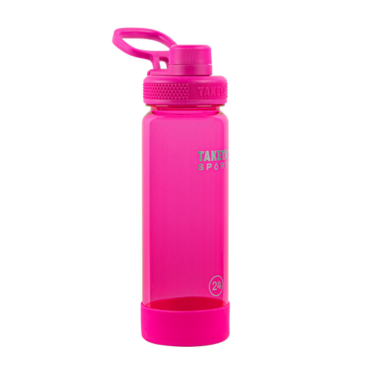 tritan-sport-water-bottle-with-spout-lid-e6 51671-TKS-Tritan-Spout-24-PinkSweep-frontangle.png